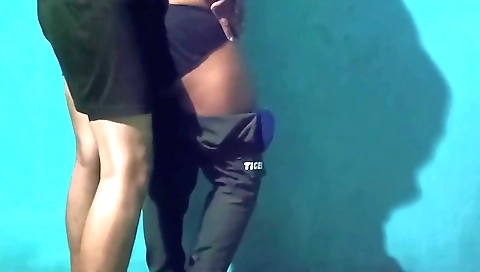 Indian husband fucks a horny wife on a black car ride