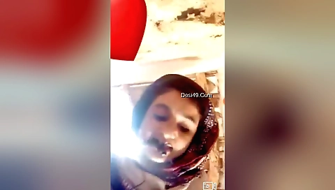 Cute brunette babe shows her huge boobs and wet pussy