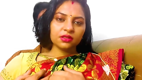 Indian brunette amateur with big boobs 18+ fucking