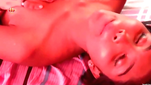 Brunette is having fun with her boyfriend on the couch