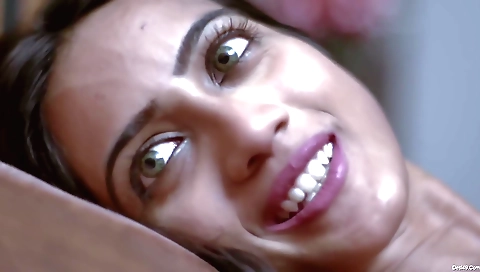 Brunette teen babe with big tits and a natural body