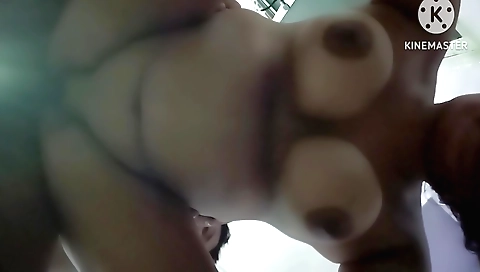 Indian stepmom with big tits and her stepson having fun