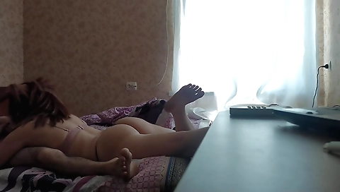 My Boyfriend Puts His Big Dick In My Mouth On The Bed Like