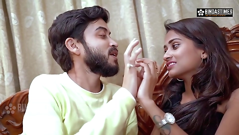 Indian busty whore in red lingerie and a black blouse