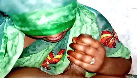 Hot babe lets stepson work on her hairy cunt and hands her hair