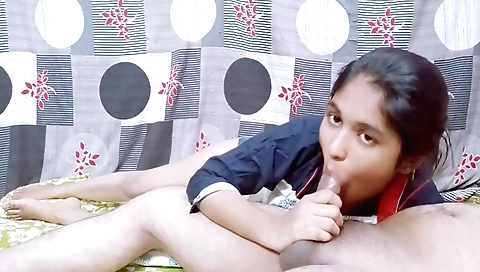 Indian teen 18+ enjoys sucking cock and then blowjob