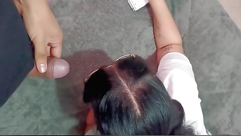 Indian girl with small tits and a big booty helps her stepsdad