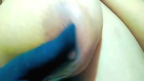 Sexy solo video with small boobed girl in stockings