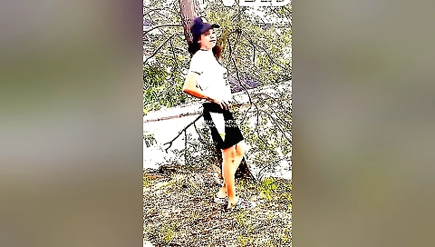 Indian teen 18+ in black shorts and a tank top solo