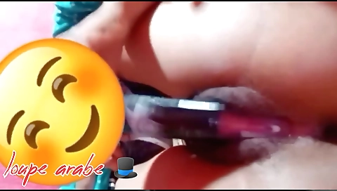 Hairy amateur webcam solo video with girl using dildo