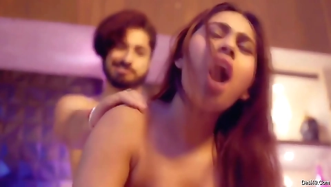 Indian brunette takes his dick inside her tight pussy