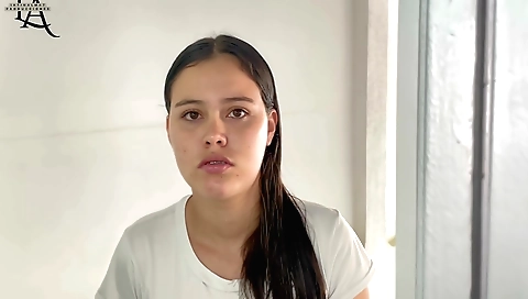 Brunette pornstar fucks her client and gets creampie