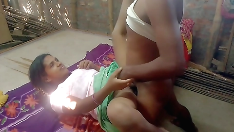 Indian girl gets on the bed and she gives a blowjob