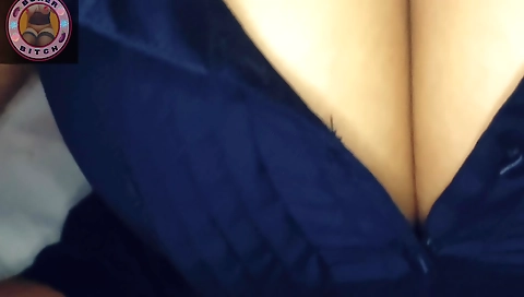 Busty indian babe with big ass let you touch her body