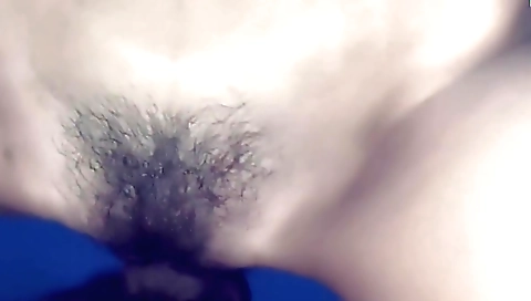 Hairy indian milf with shaved pussy is ready to go deep in