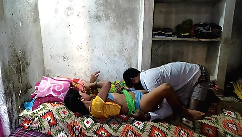 Indian girl with big tits rides her partner's dick