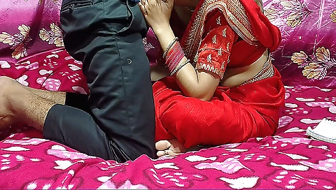 Indian hairy student in a dress is fucked in a dressing room