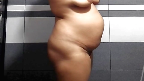 Indian babe with long hair and big boobs on the bed