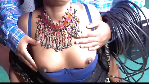 Indian brunette giving a good blowjob and riding on a cock