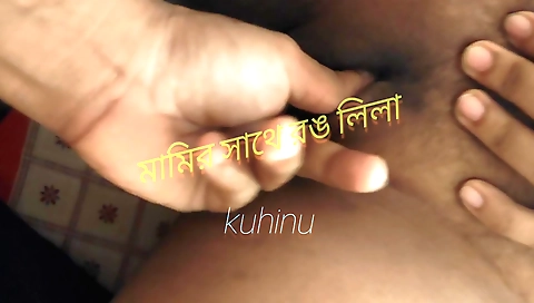 Hot indian girl with hairy pussy and ass hole enjoys 3some