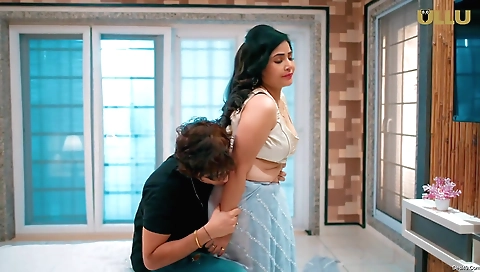 Old and young have a good time with a sexy blonde teen