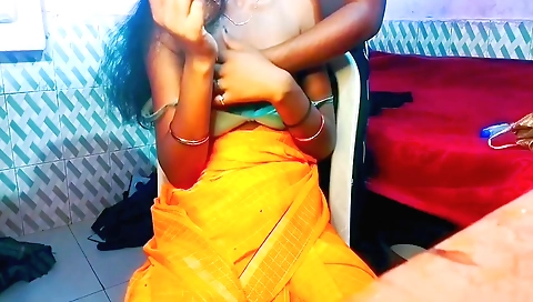 Indian massage for amateur brunette with small boobs 4k