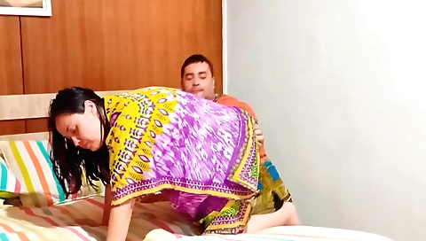 Indian amateur brunette with a big ass sexually horny