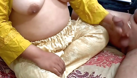 stepmom in a white dress and sexy lingerie getting fucked