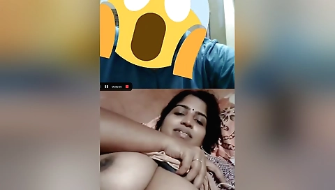 Indian brunette with big boobs is showing her body