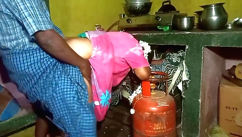 Indian teen in a doggy style dress and stockings gets fucked