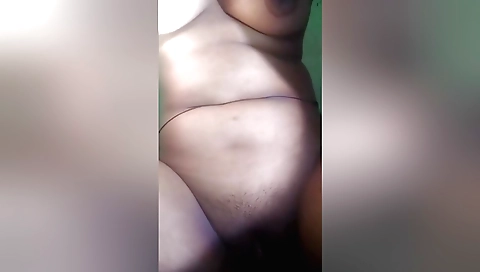 Hairy solo amateur indian female masturbating on bed