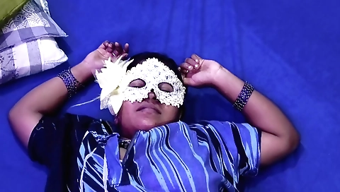 Hairy brunette in hot indian lingerie with a hairy pussy