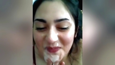 Indian girl in a sexy outfit gets her pussy fucked in a face